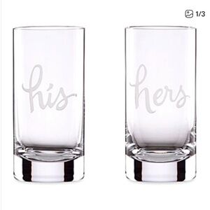 NWT kate spade His and Hers High Ball Glass Set